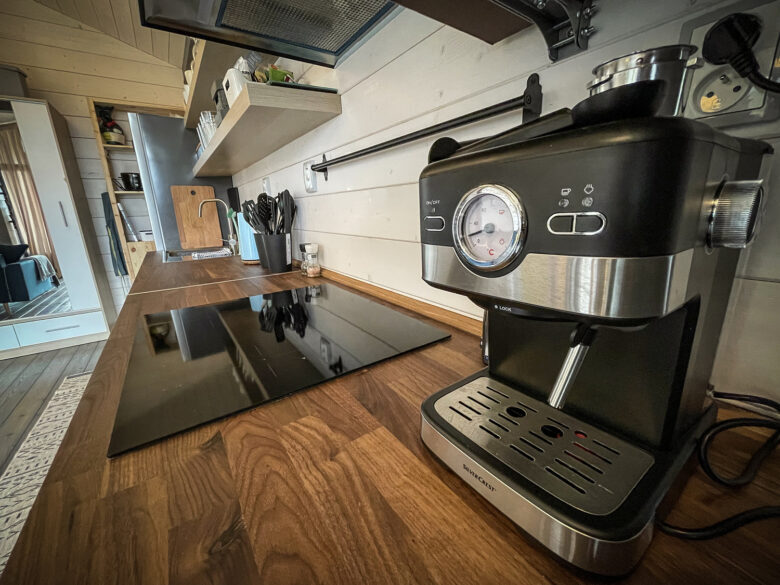 Modern kitchen setup at Bohemian Homes, Bohemian Switzerland, Czech Republic.